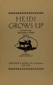 Cover of: Heidi grows up