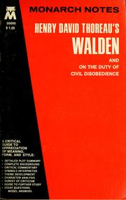 Cover of: Henry David Thoreau's Walden: and, On the duty of civil disobedience