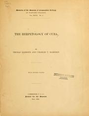 Cover of: The herpetology of Cuba