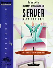 Cover of: Hands-on Microsoft Windows NT 4.0 Server with projects