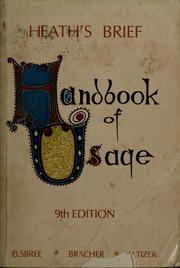 Cover of: Heath's brief handbook of usage by Langdon Elsbree