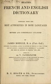 Cover of: Heath's French and English dictionary by Jean Louis de Lolme