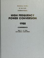 Cover of: High frequency power conversion by 