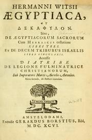 Cover of: Hermanni Witsii Aegyptiaca et Dekaphylon by Herman Witsius