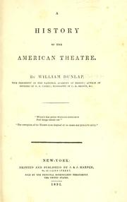 Cover of: A history of the American theatre