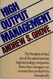 Cover of: High Output Management