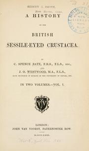 Cover of: history of the British sessile-eyed Crustacea.
