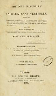 Cover of: Histoire naturelle des animaux sans vertèbres by Jean Baptiste Pierre Antoine de Monet de Lamarck