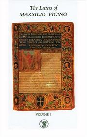 Cover of: The letters of Marsilio Ficino