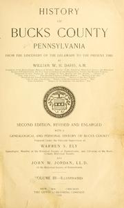 Cover of: History of Bucks county, Pennsylvania by W. W. H. Davis