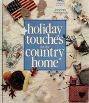 Cover of: Holiday touches for the country home