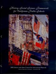 Cover of: History-social science framework for California public schools: kindergarten through grade twelve