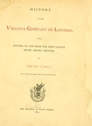 Cover of: History of the Virginia company of London