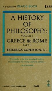 Cover of: A history of philosophy by Frederick Charles Copleston