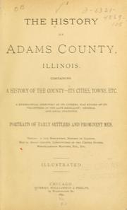 Cover of: The history of Adams County, Illinois by 