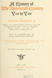 Cover of: A history of the nineteenth century, year by year by Edwin Emerson