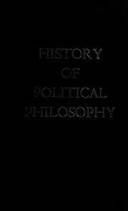 Cover of: History of political philosophy