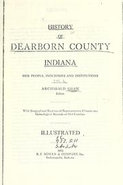 History of Dearborn county, Indiana