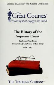Cover of: The history of the Supreme Court