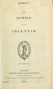 Cover of: An homily against idleness