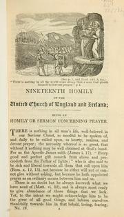 Cover of: An homily or sermon concerning prayer
