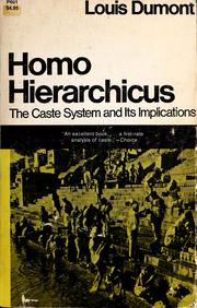Cover of: Homo hierarchicus by Louis Dumont