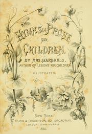Cover of: Hymns in prose for children.