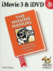 Cover of: iMovie 3 & iDVD: the missing manual