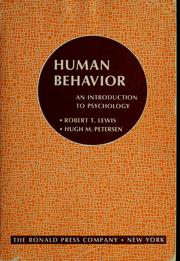Cover of: Human behavior by Robert T. Lewis