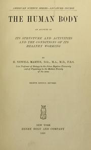 Cover of: The human body by H. Newell Martin