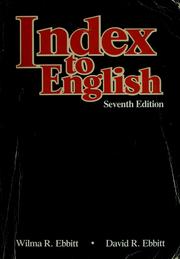 Cover of: Index to English by Wilma R. Ebbitt