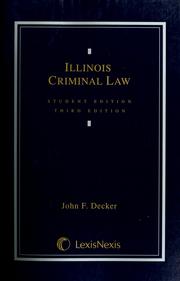 Cover of: Illinois criminal law