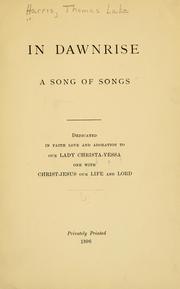 Cover of: In dawnrise: a song of songs.