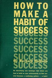 Cover of: How to make a habit of success