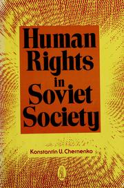 Cover of: Human rights in Soviet society