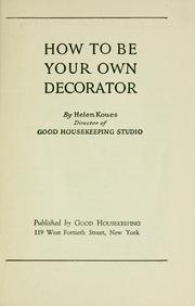 Cover of: How to be your own decorator