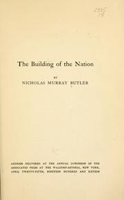 Cover of: The building of the nation