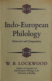 Cover of: Indo-European philology by W. B. Lockwood