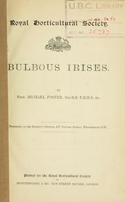 Cover of: Bulbous irises by Foster, M. Sir