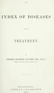 Cover of: index of diseases and their treatment