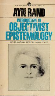 Cover of: Introduction to objectivist epistemology