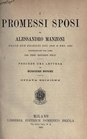Cover of: I promessi sposi by Alessandro Manzoni