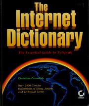 Cover of: The Internet dictionary by Christian Crumlish