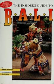 Cover of: The insider's guide to Bali by Bradley Winterton