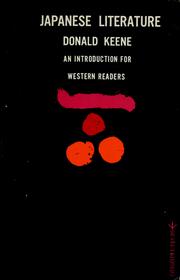 Cover of: Japanese literature: an introduction for western readers