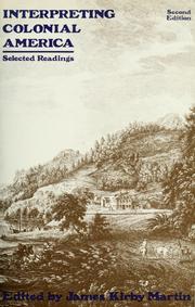Cover of: Interpreting colonial America: selected readings