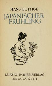 Cover of: Japanischer Frühling.