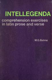Cover of: Intellegenda by Maurice George Balme
