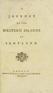 Cover of: A journey to the western islands of Scotland..