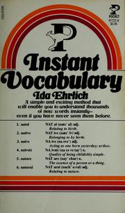 Cover of: Instant vocabulary.